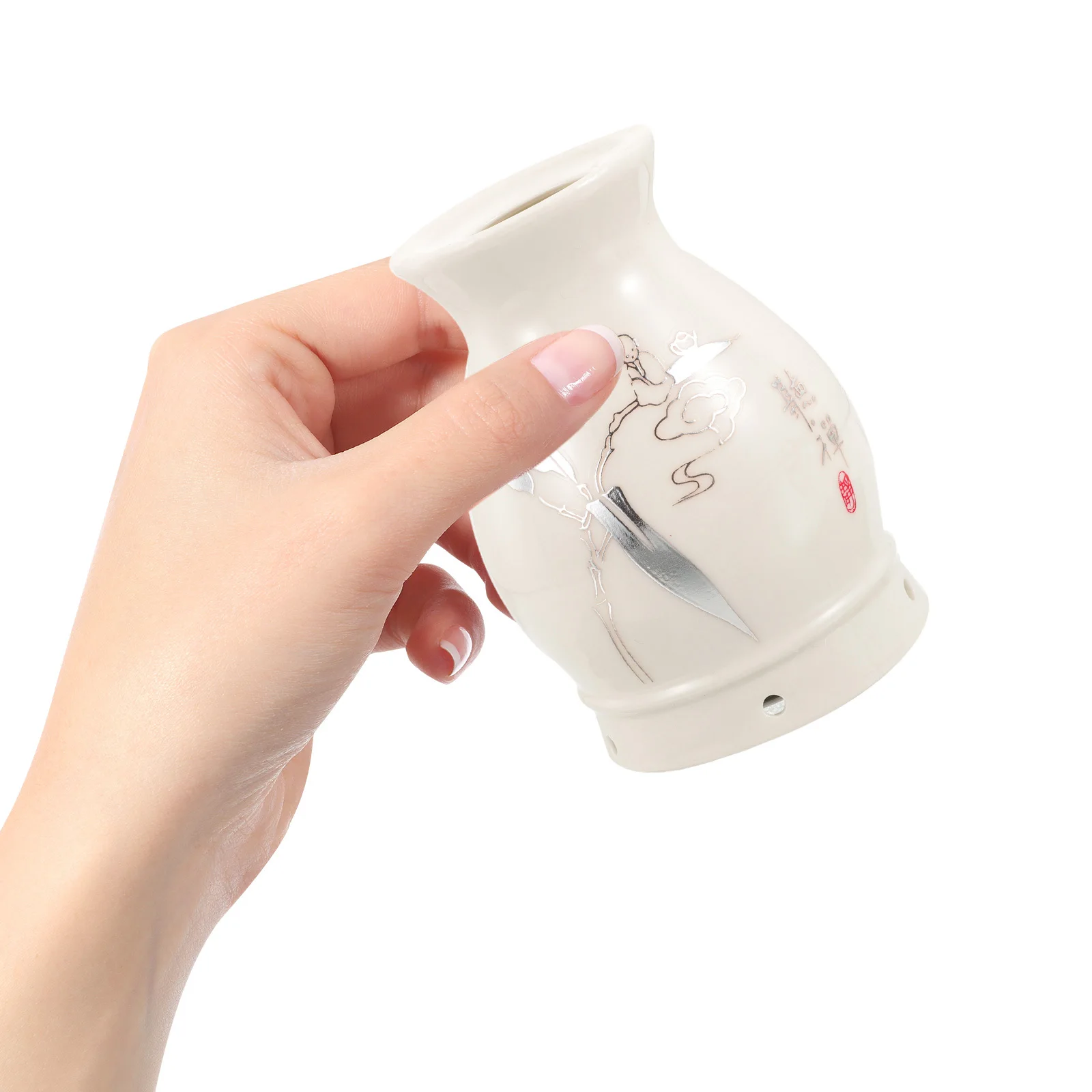 

Moxibustion Cup Ceramic Heat Insulation Design Comfortable Home Use Massaging Pot for Elderly and Gift