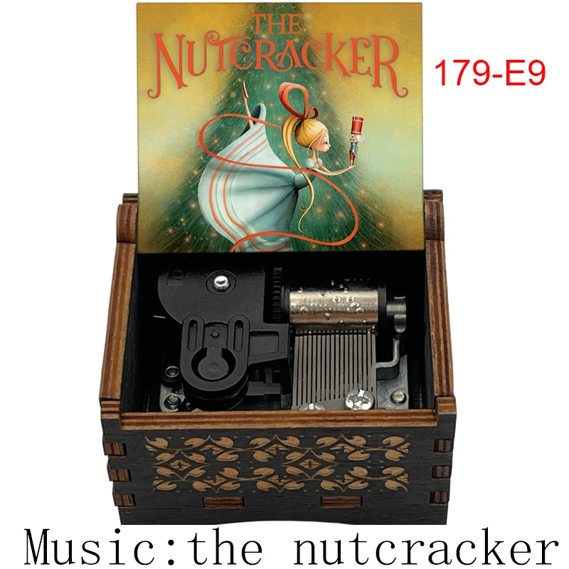 Wooden The Nutcracker Music Box, Famous Ballet Drama Song, Merry Christmas Gift for Friends Family, Home Party Decoration