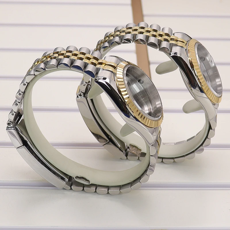 36mm/39mm Uhrengehäuse mit geriffelter Oberfläche, Saphirglas, für Seiko NH35 NH36 NH34 4R36 Miyota 8215 NH35 Uhren, Jubilee-Armband, Datejust – Detail 6