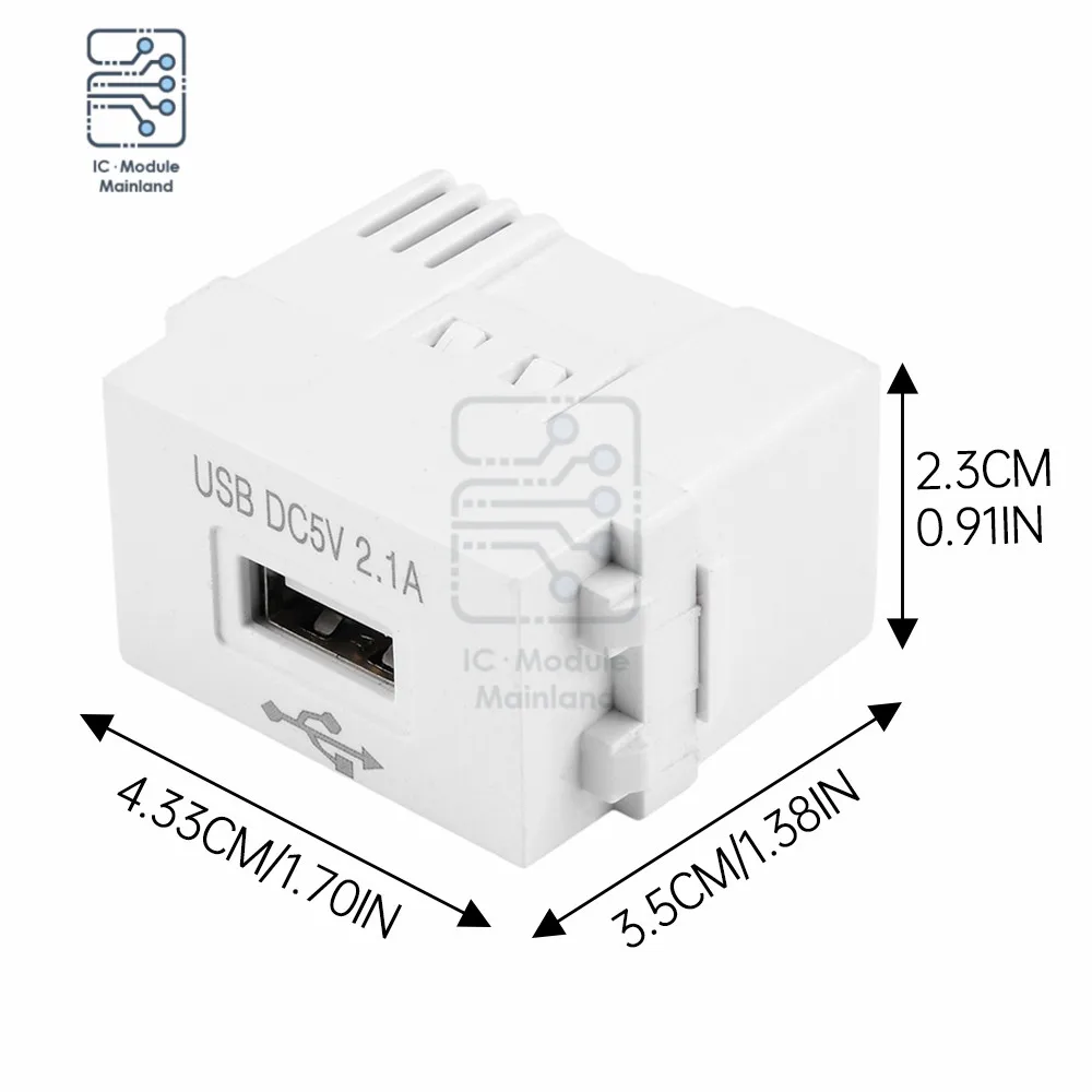 Imagem -06 - Módulo de Carregamento do Telefone Móvel Conversão do Soquete do Poder Adaptador do Interruptor tipo 128 Usb 220v 5v 2.1a