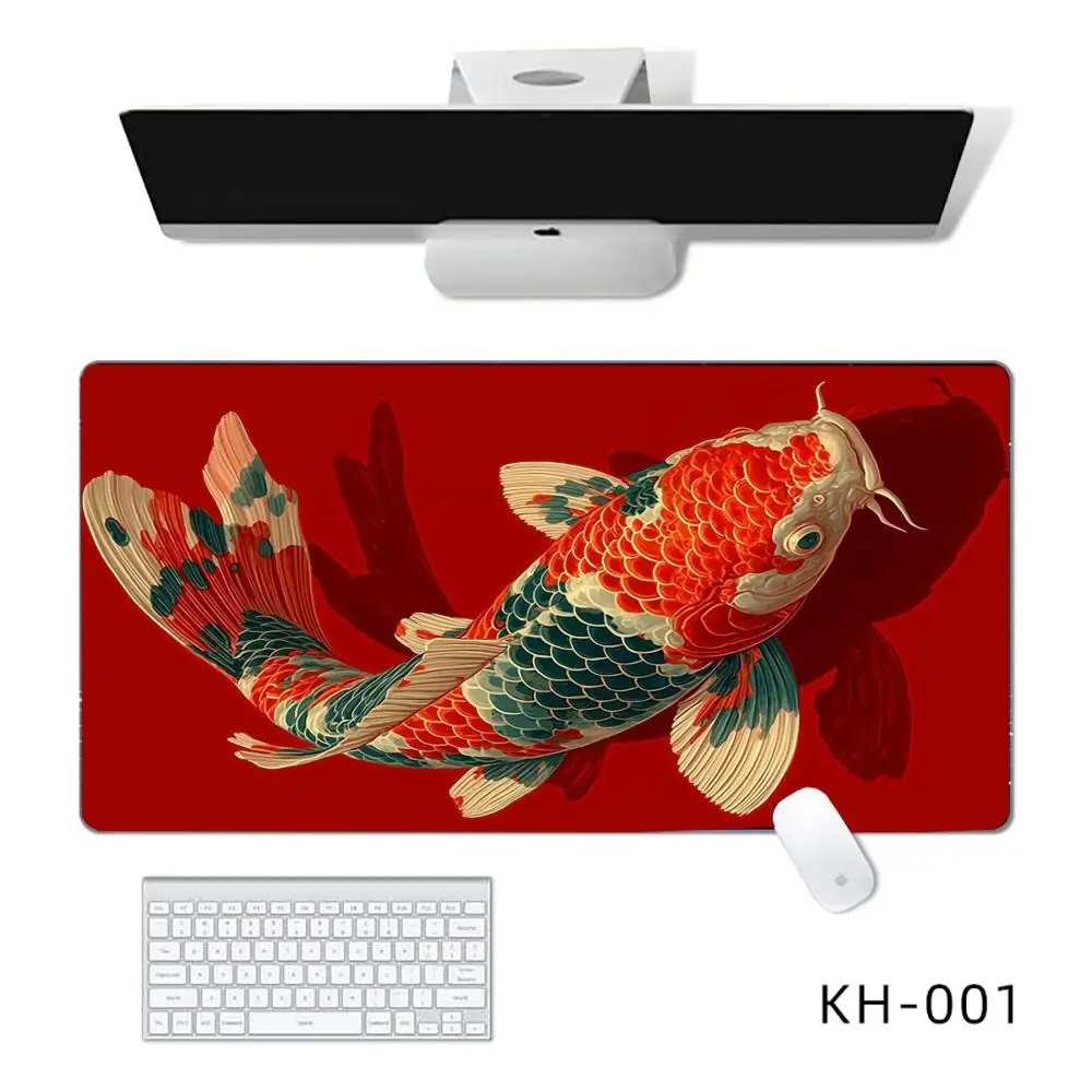 Koi Carp Mouse Pad Mouse Pads For Desk, Gaming Mouse Pad,  with Stitched Edges and Non-Slip Rubber Base