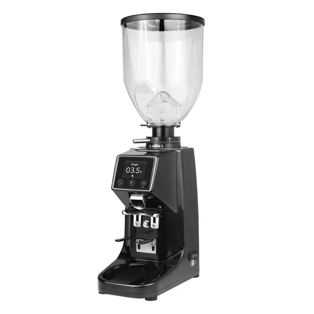 Electric Touchscreen Coffee Grinder  500g Capacity  1.5g Dose Espresso Ready Stainless Steel Burr  Easy Clean
