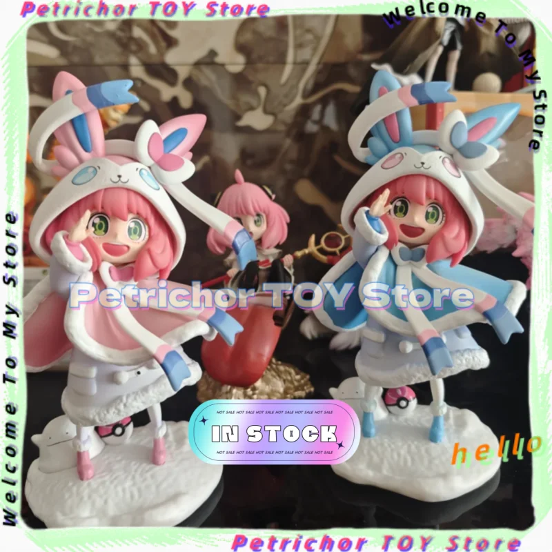 

In Stock SPY FAMILY Anime Figures Anya Forger Cos Sylveon Figures Cute PVC Figurine Room Decoration Custom Birthday Gift