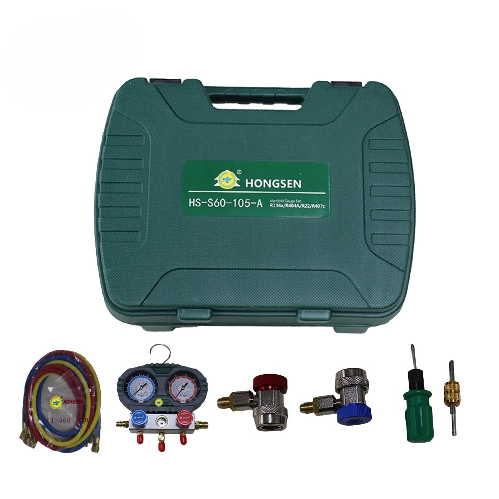 FMM نوعية جيدة المبردات الجدول مجموعة قياس متعددة ل R134A R404A R22 R407C أداة مراقبة ملء المبردات
