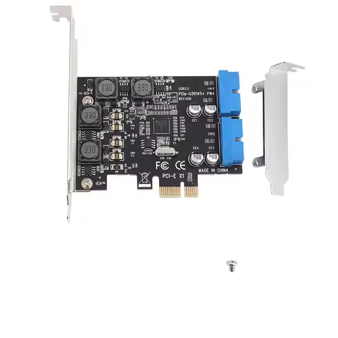 PCI Express USB 3.0 PCIE PCIExpress to Internal 2 Port 19Pin Header USB 3.0 Expansion Card 5Gbps For PCI-E X1 X4 X8 X16 slot