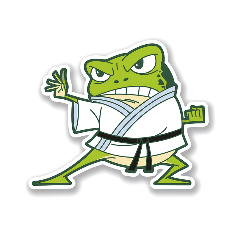 CS12386# Funny Ninja Frog Car Sticker Vinyl Decals - Durable, Weatherproof Sticker for Cars, Laptops, SUV, Van, Trunk