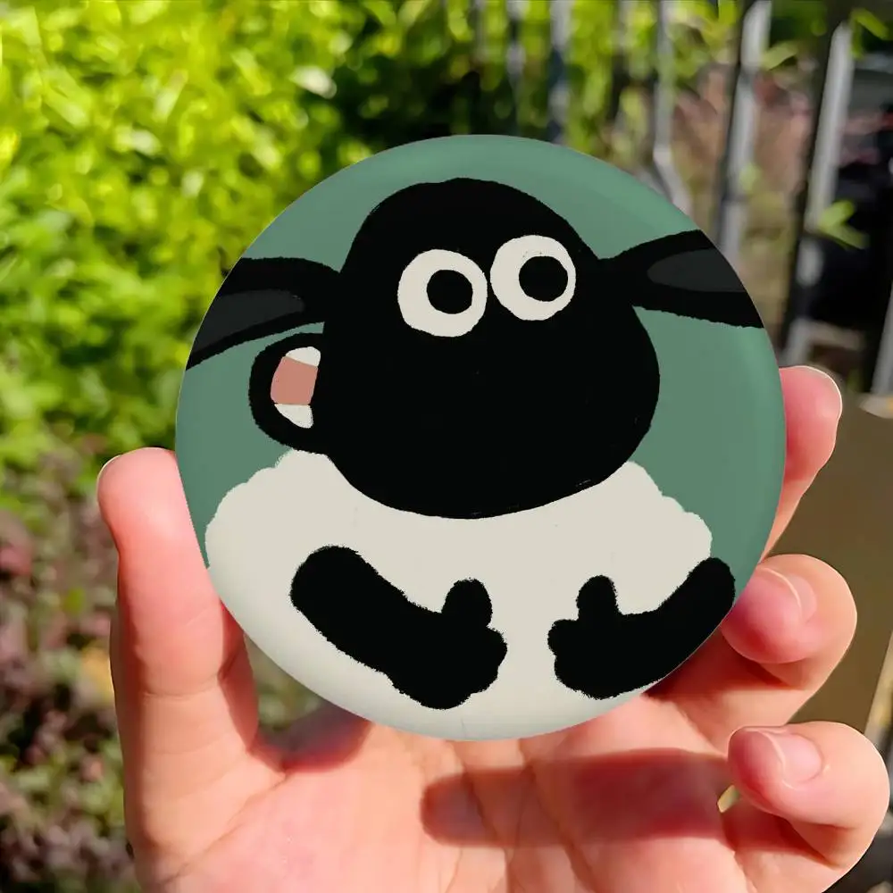 S-Shaun S-الأغنام شارات صفيح لينة زر دبوس بروش شارة معدنية مخصصة مجوهرات اكسسوارات قبعة حقيبة التلبيب