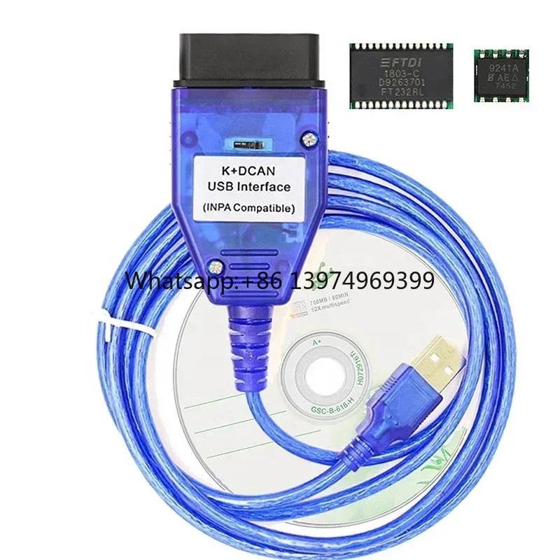 Experienced Manufacturer K+DCAN Car Diagnostic Cable OBD USB Interface With Switch for