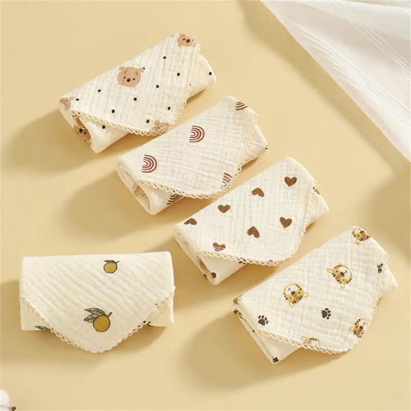 Layers Cotton Square Towel Baby Blankets Newborn Soothe Appease Towel Cotton Baby Comforter Burp Cloth Baby Stuff Snap Button