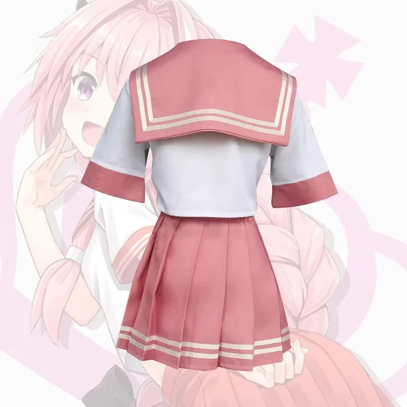 New Anime Fate Apocrypha Astolfo Cosplay Costumes Girls Jk Skirt Suit School Uniform Sailor Suit Halloween Christmas Costumes