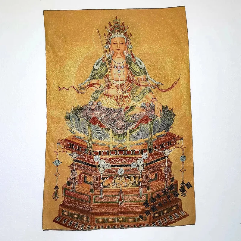 Chinese Boutique collection the Thangka embroidery Manjusri Bodhisattva diagram