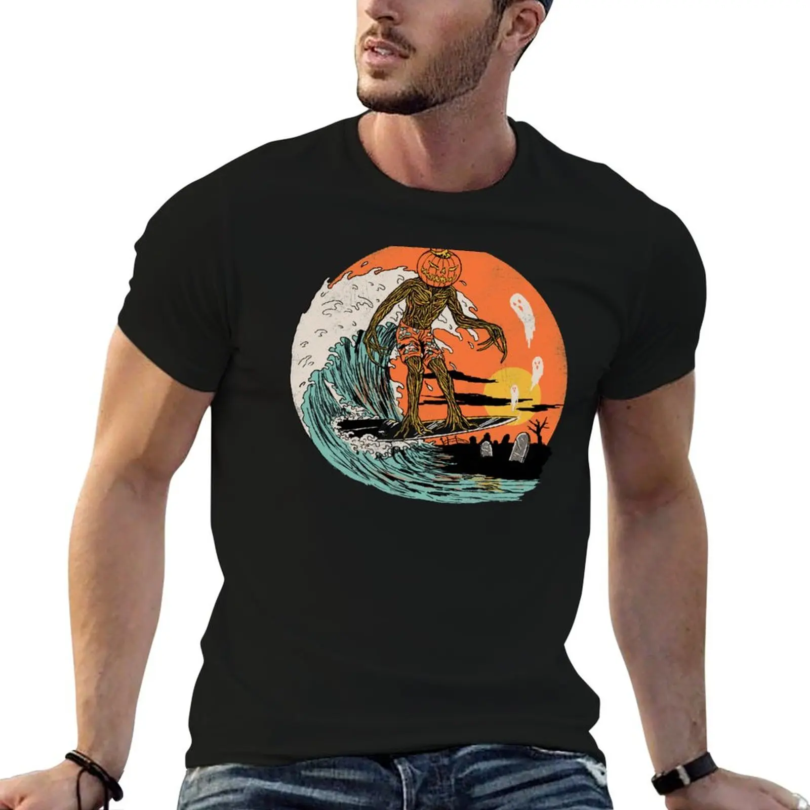 Carve The Wave T-Shirt cotton graphic tees Blouse plain black t shirts men