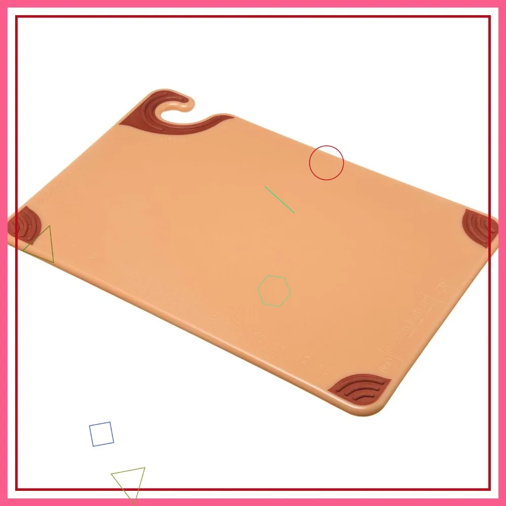 لوح تقطيع بلاستيكي مضاد للانزلاق مقاس 12 × 18 بوصة مع خطاف أمان، مرمز بالألوان HACCP للاستخدام الاحترافي في المطبخ