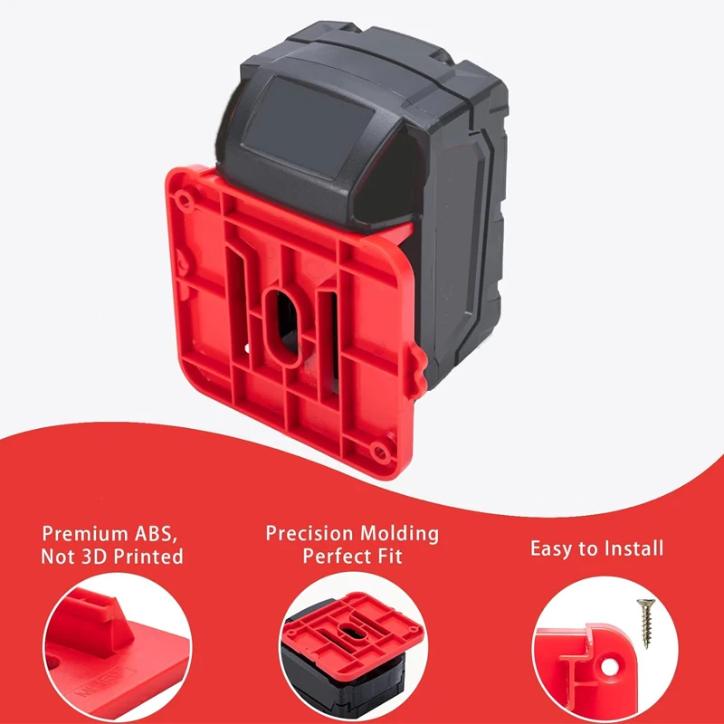 

Держатель-органайзер для аккумуляторов Dewalt/Makita/Milwaukee 14.4V 18V Li-ion, настенный кронштейн для инструментов