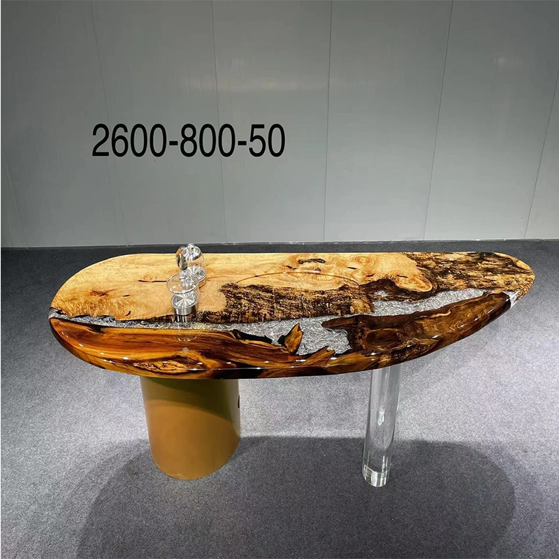 Gold camphor ice crack resin table 260-80-5