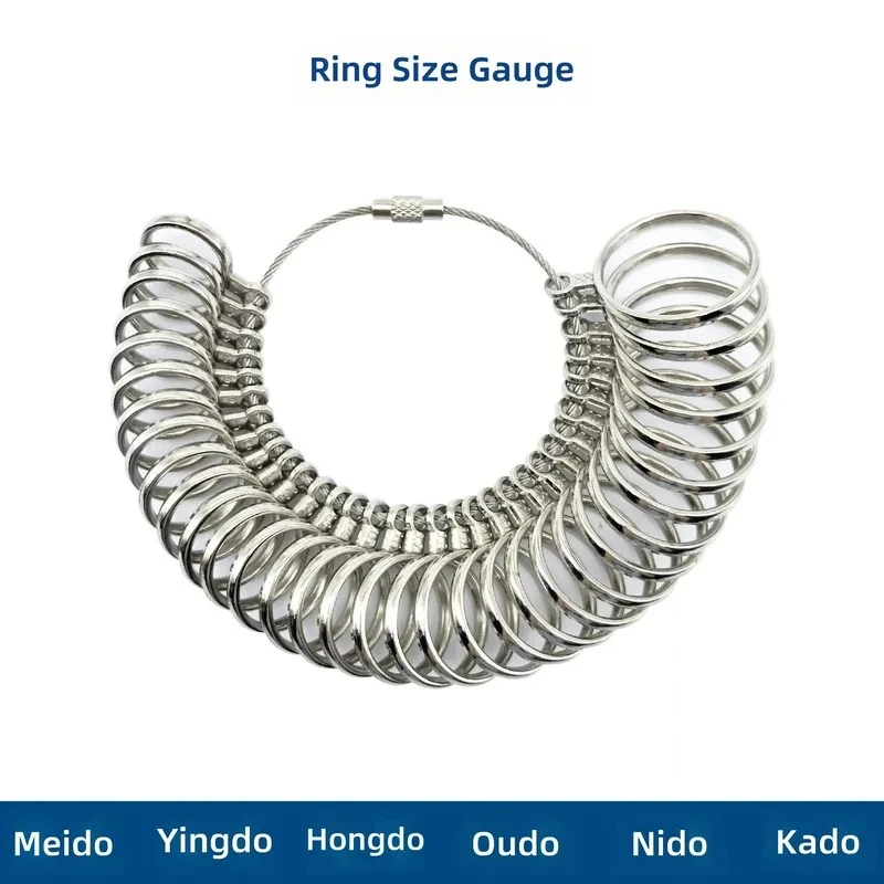 for Standard Metal Ring Size Measuring Device Finger Circle Sizer Tool Number Gauge Accurate Finger Size Measurement Kit