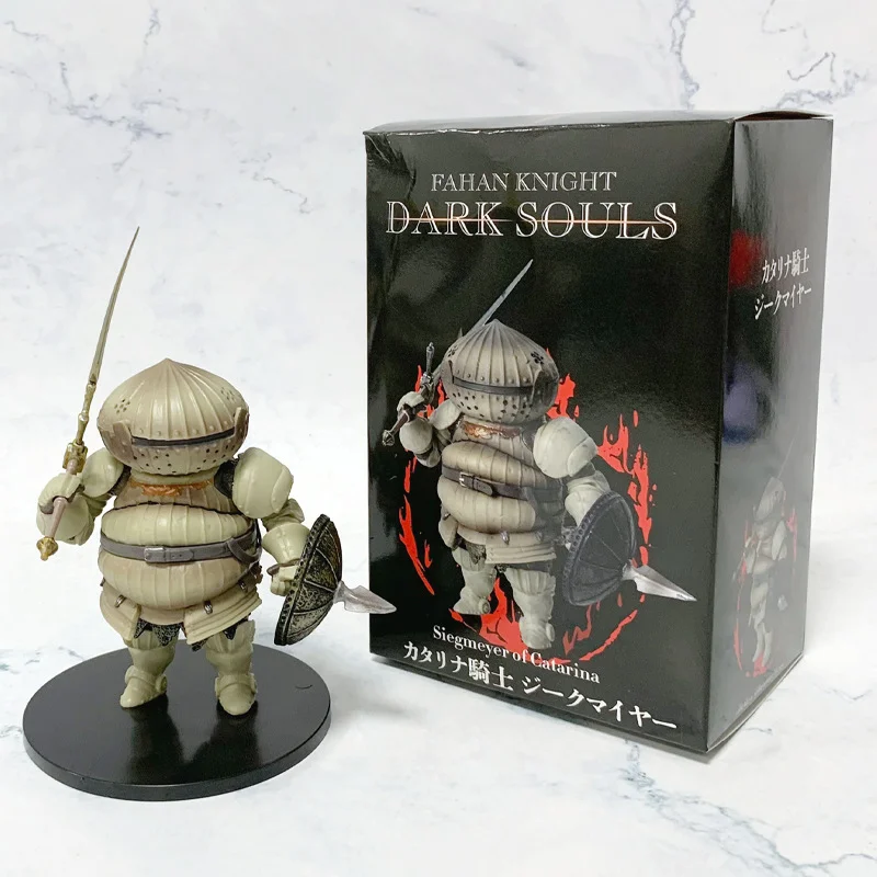 Figurka Dark Souls, nowa figurka akcji 12 cm, popularna gra Siegmeyer Czarny Rycerz, figurka z PVC z punktem ognia, model figurki Dark Souls, zabawka, prezent urodzinowy