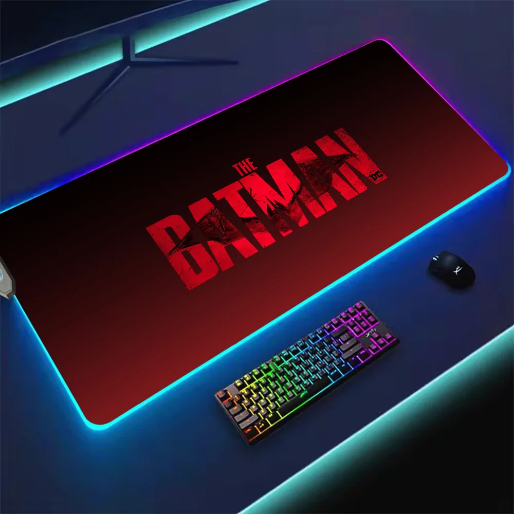 BEAST KINGDOM B-Batman LED Light RGB Luminous Keyboard Desk-Mat Color Waterproof Office Mouse Computer Anti-slip Rubber