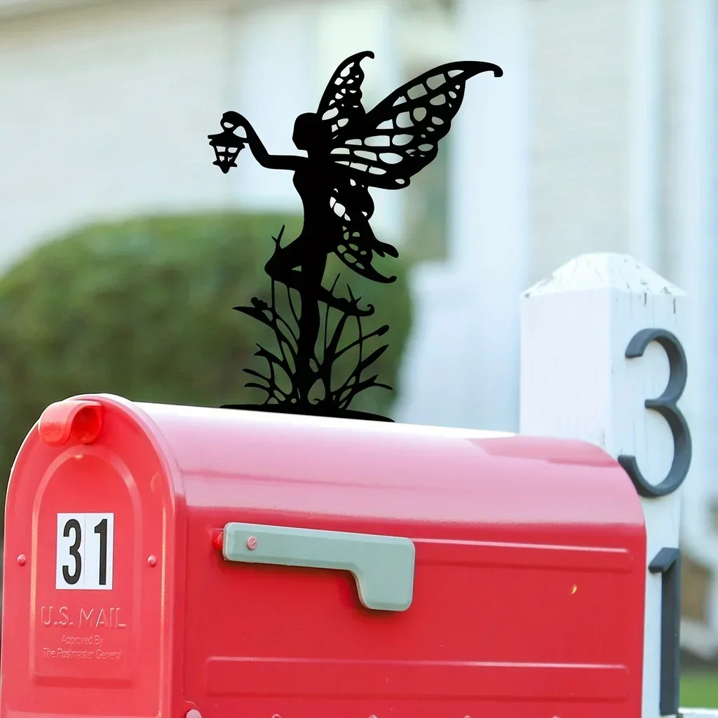 

CIFBUY Decoration Metal Fairy Mailbox Topper Personalized Home Garden Decoration Mailbox Cover Mailbox Decoration Room Outdoor H