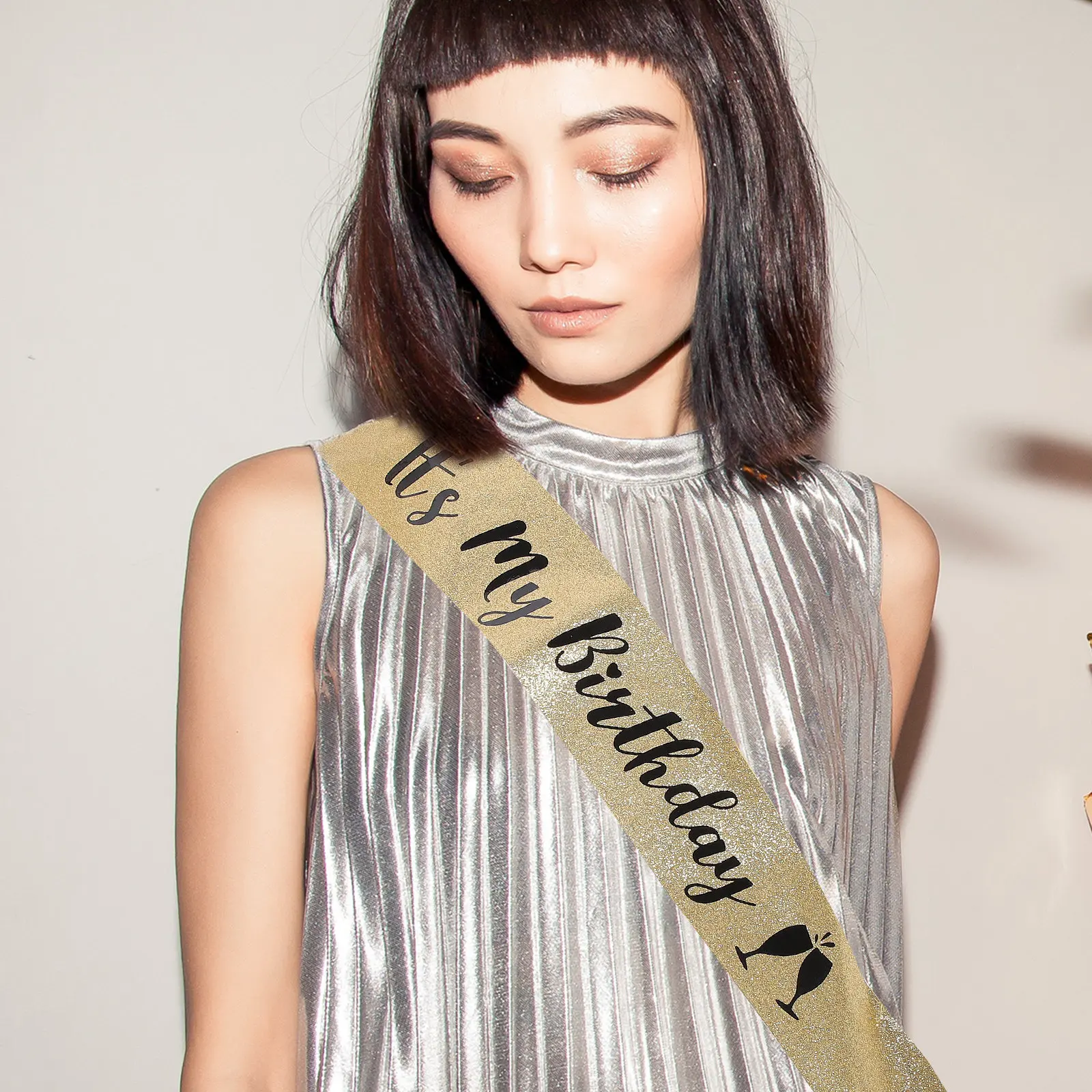 1Pcs Birthday Party Sash Glitt - Birthday Sash Glitter 评论和价格