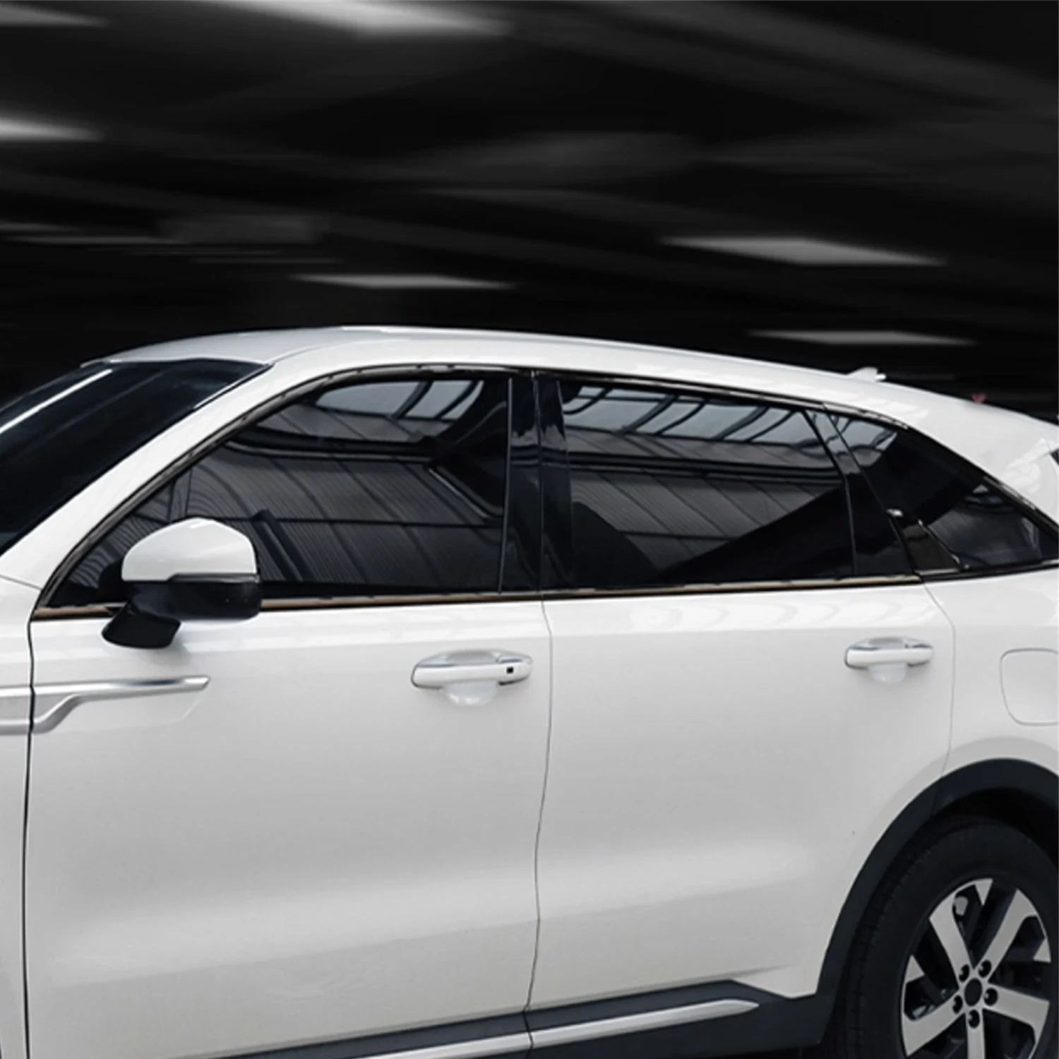 

For Kia Sorento 2021-2025 ABS Glossy Black Car Exterior Side Door Window Stripe Molding Trim 10pcs