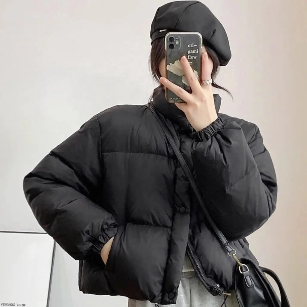 

Women's down Cotton-Padded Jacket Short Korean Style Loose Fashion Bread Coat New Trendy Outerwear