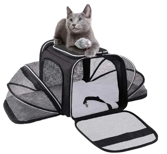 

Eco-friendly Pet Dog Cat Travel Carrier Bag Transport Expandable Pet Carrier Backpack Foldable Cat Bag
