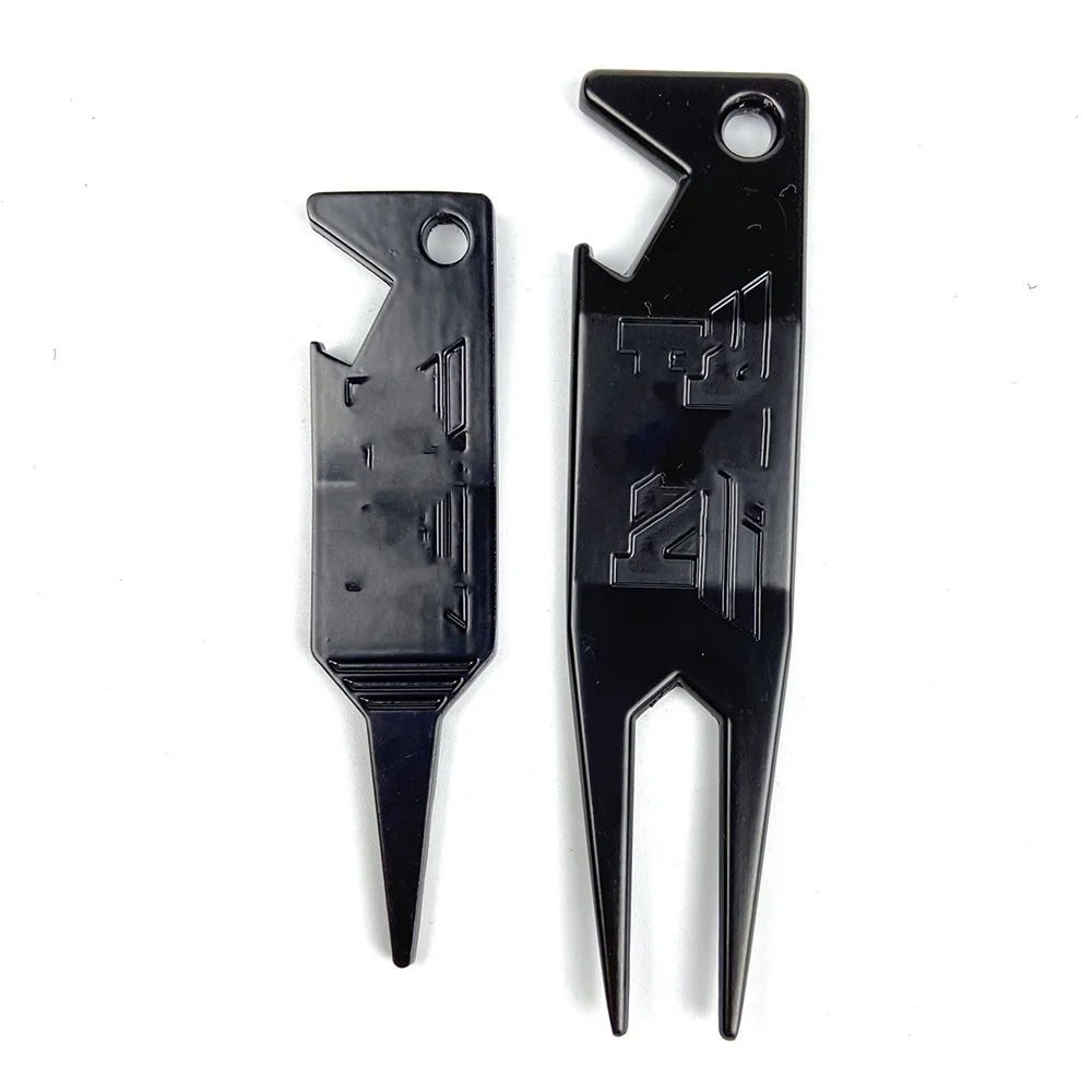 Golf-Reparaturgabel Schwarz-Grün mit Flaschenöffner, Funktionelles Zubehör aus Zinklegierung, Golf-Übungszubehör – Detail 4