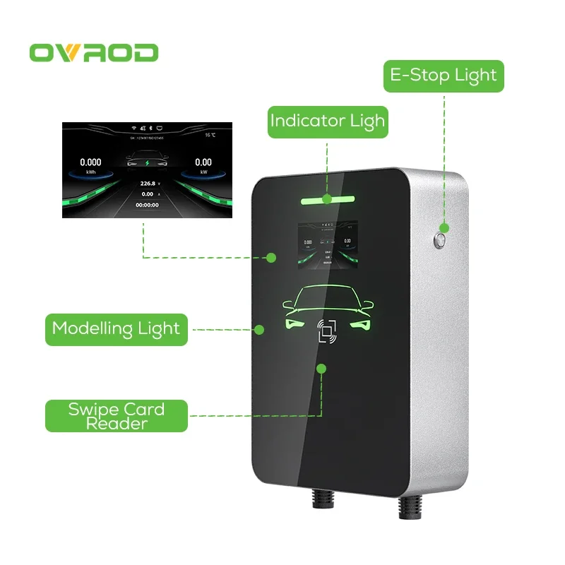 Ovrod Ac 22kw Ev Charger With Load Balance Ac Charger For Electric Car Wallbox Ev Charger