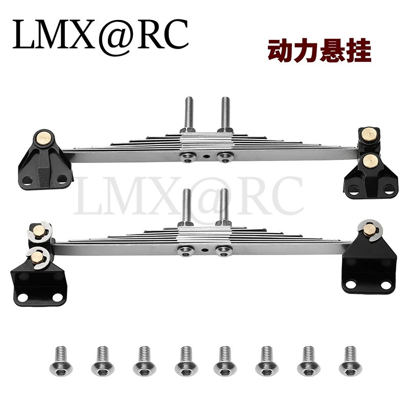 1 paio di capicorda di sollevamento a molla a balestra in acciaio con sospensione anteriore per 1/14 Tamiya RC trattore rimorchio modello di camion parti di aggiornamento per auto