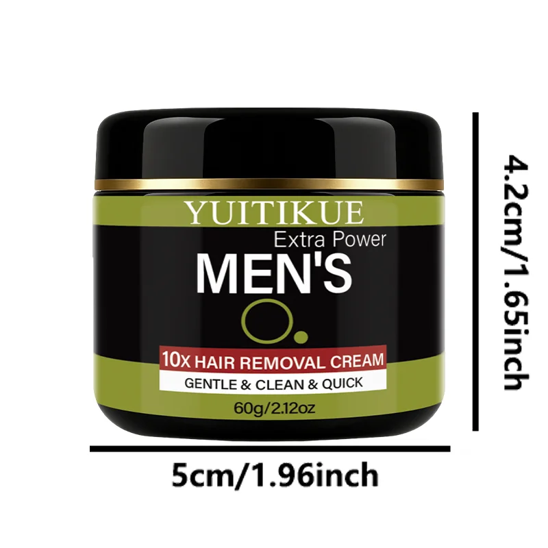 60g Male 10X Mild Quick Depilatory Cream Sanfter, sauberer Haarentferner für den Körper, für Brust, Bauch, Arm, Bein, Hautpflege für den ganzen Körper – Detail 10