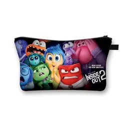 Disney Inside Out 2 Woman's Makeup Bag Cartoon Stitch Zipper Mini Coin Wallet Children's Handbag Birthday Gifts Cosmetic Bags