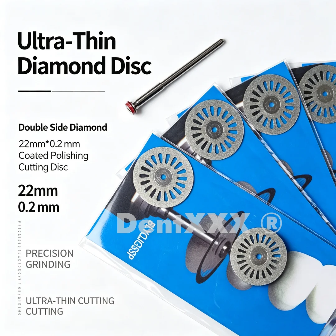 Ultra-Thin Double-Sided Diamond Grinding Discs – 0.20mm Cutting & Polishing Blades with 2.35mm Shank
