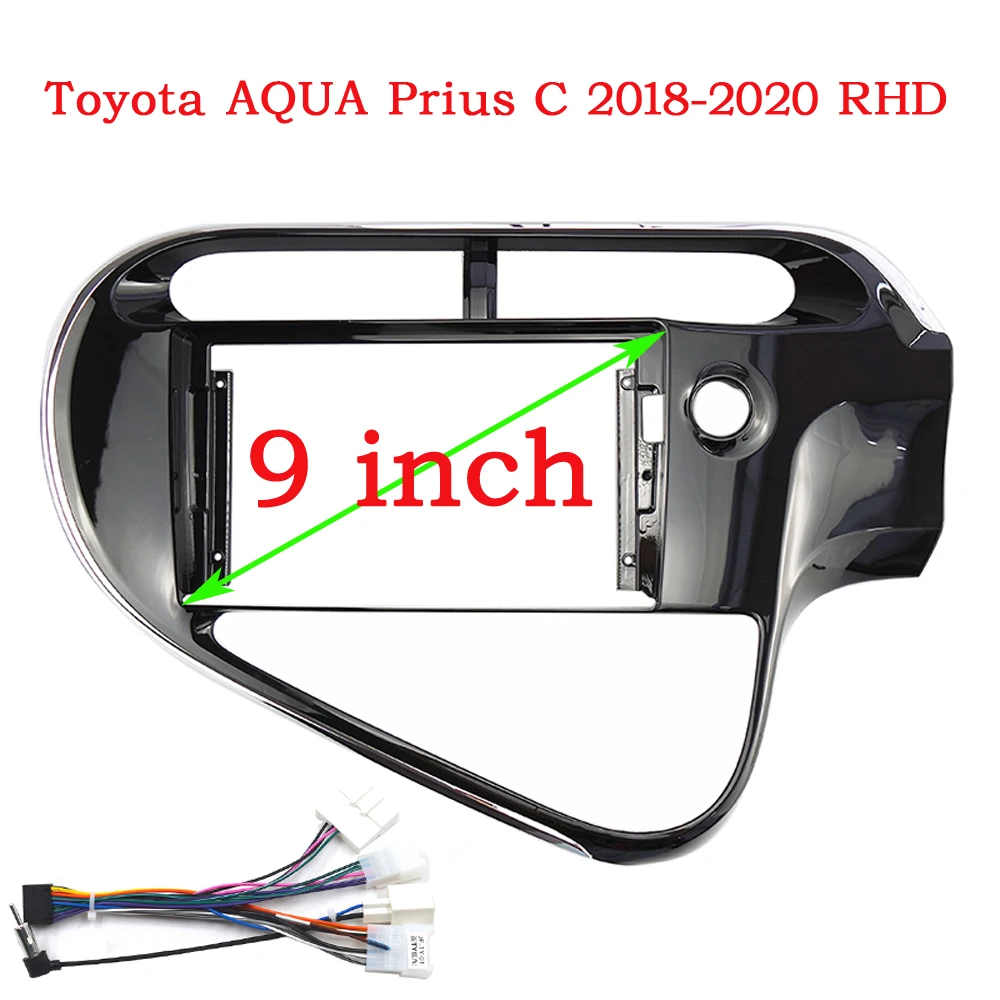 

9 inch Fasxia Car Audio Frame Car Radio Fascia,gps navigation fascia panel is suitable FOR TOYOTA AQUA PRIUS C 2018-2020