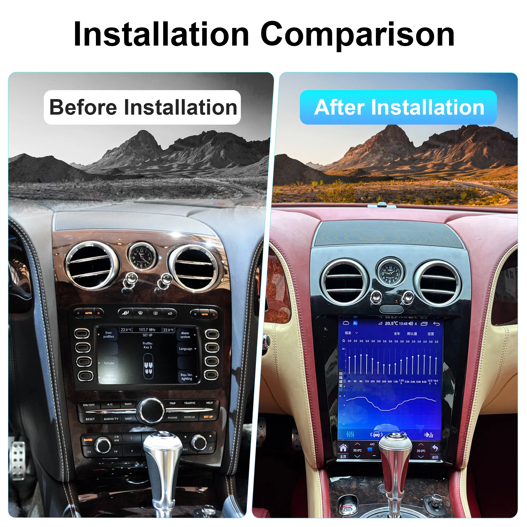 For Bentley GT Continental Flying Spur 2004 -2015 Android Carplay Car Radio Stereo Video Player Multimedia Navigation Screen GPS