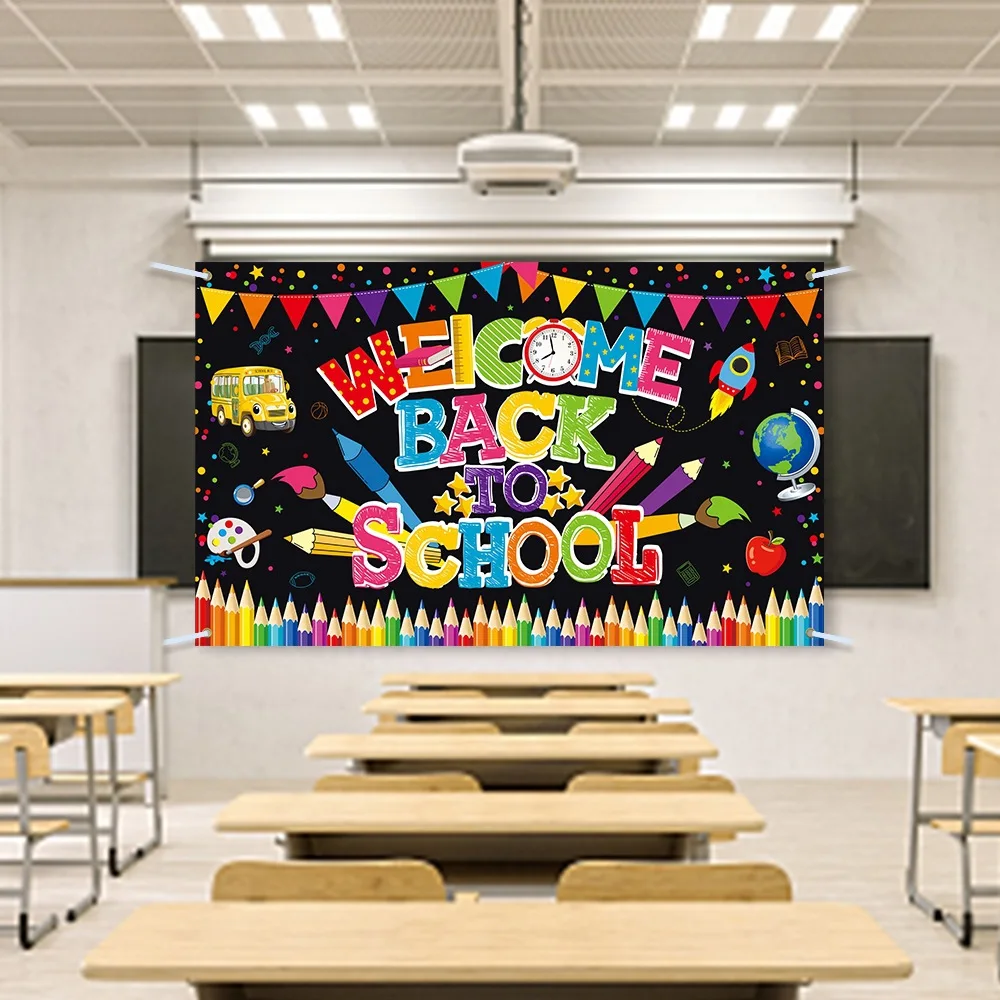 Back to School Bulletin Board Decorations Welcome Back Classroom Bulletin Board BackDrop,First Day of School Party Supplies