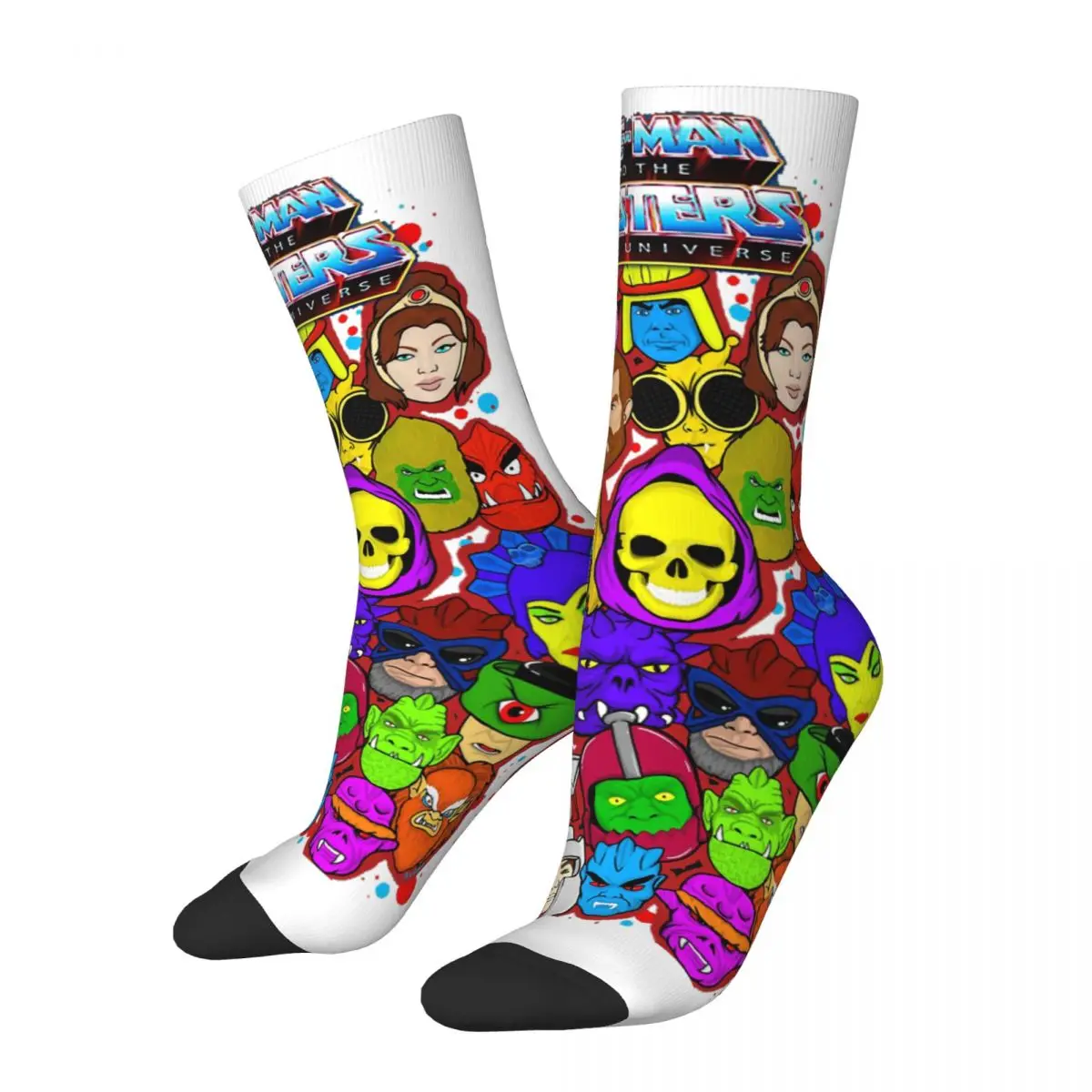 Heman Character Collage Masters Of The Universe Unisex Winter Socks Running Fun printing Socks Street Style Crazy Sock