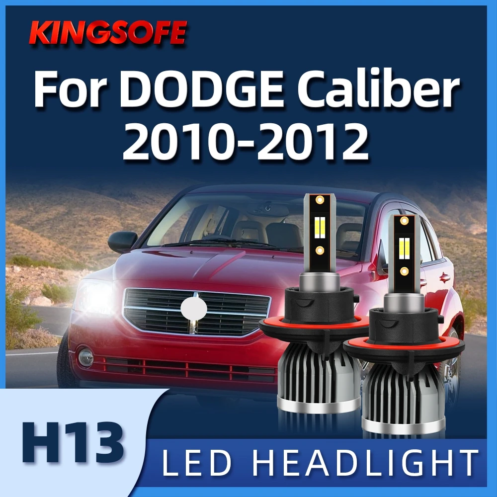 Roadsun LED Headlight 110W High Power H13 Turbo Lamp Hi/Lo 6000K White CSP Chip Car Light For Caliber DODGE 2010 2011 2012