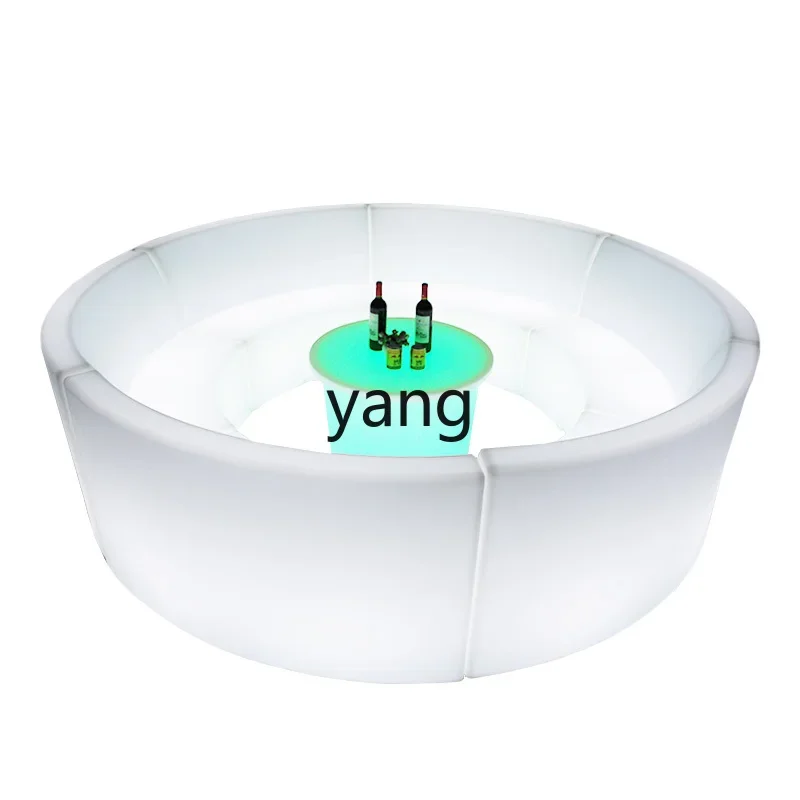 LTT Creative Luminous Curved Sofa Stool Bar Table Coffee Table Furniture Backrest Chair