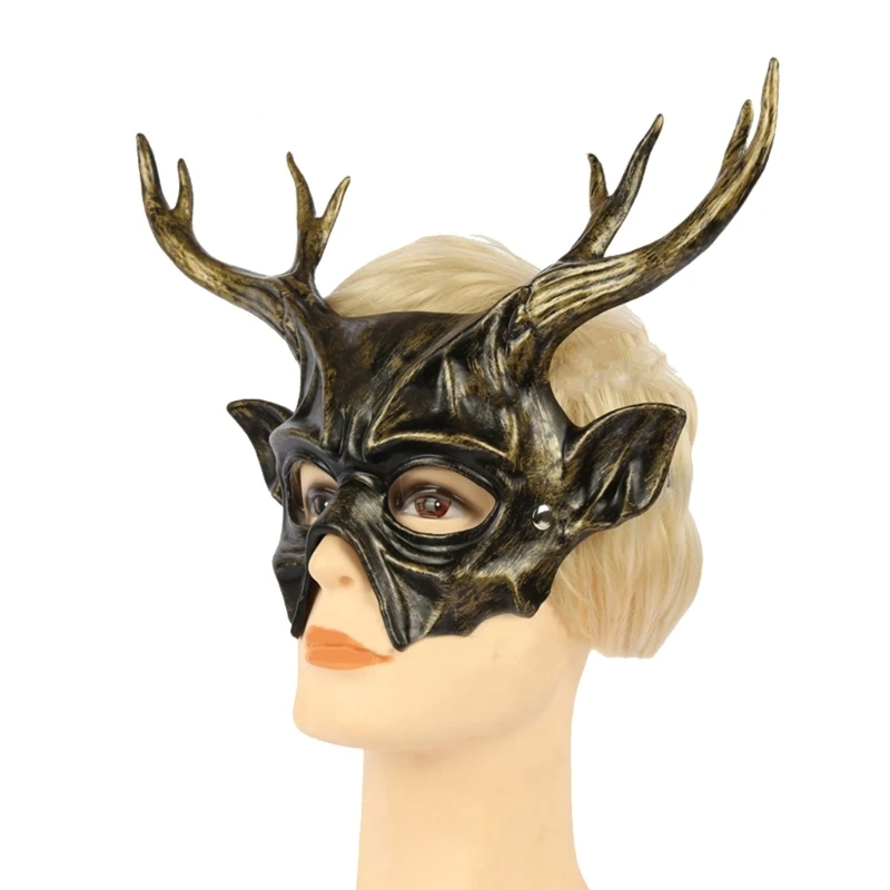 

Halloween Mask Masquerade Mask Party Mask Reindeer Horn Mask Mardi Gras Mask