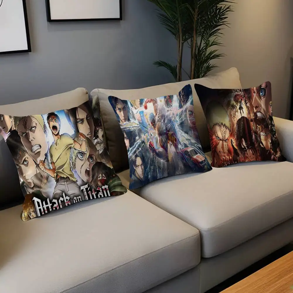 Anime A-Attack Cool On Titan Classic Cushion Cover Inches Farmhouse Decor Home Throw Pillow Covers for Couch Decorations