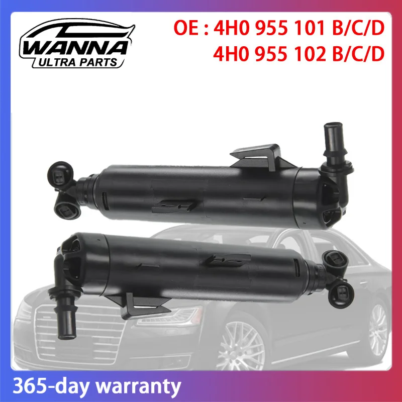 

OE Quality 4H0955101B 4H0955102B Left Right Headlight Washer Lift Cylinder Spray Nozzle Jet for Audi A8 D4 S8 2010-2017