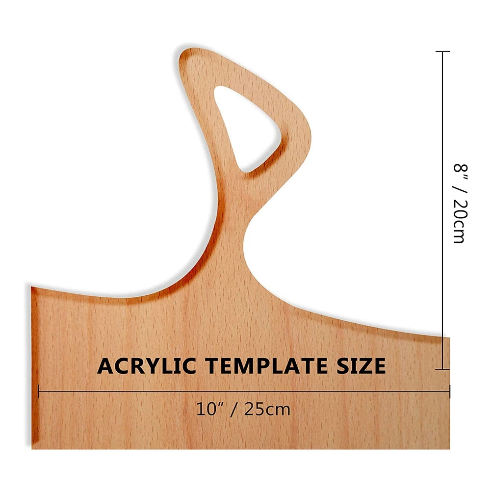 Charcuterie Template Acrylic Handle Cutting Board Router Template Straight Angled Tracing Stencils Guide Tools