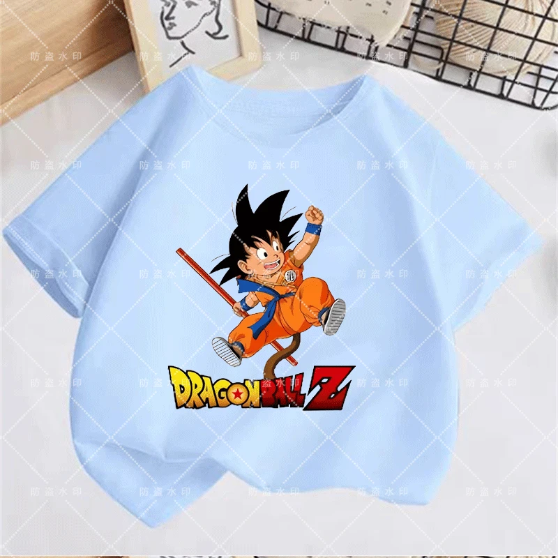 Dragon-Ball Z T-Shirt dla dzieci Kawaii zabawny letni Cartoon T-Shirt dla chłopców dziewczęce ubrania dla dzieci Z krótkimi rękawami