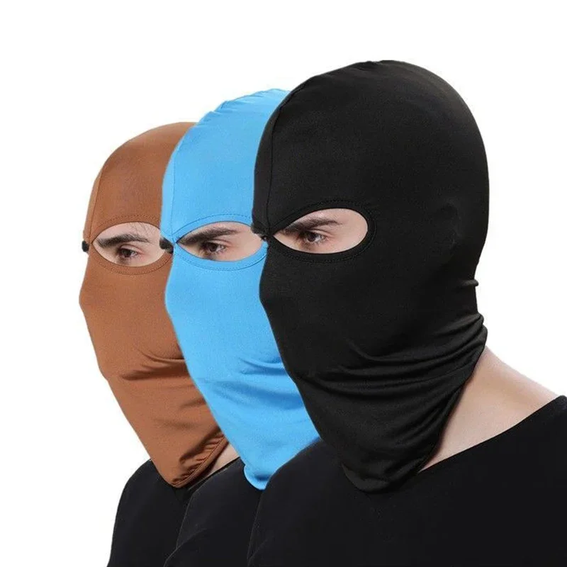 Breathable Balaclava Motorcycle Ice Silk Full Face Mask Motorbike Mask Motocross Helmet Hood Riding Face Hood Moto Accessories