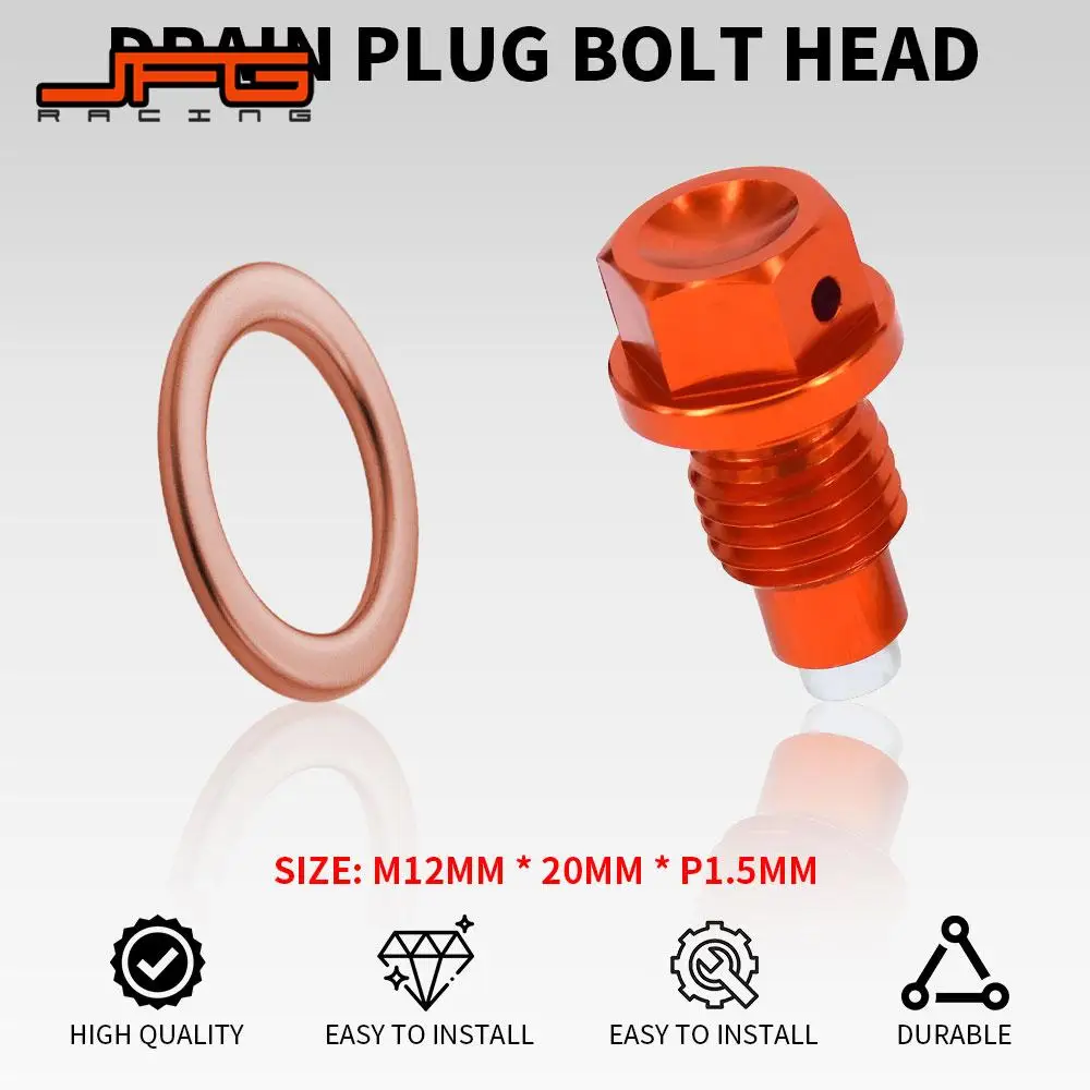 

M12*1.5 Magnetic Frame Oil Drain Plug Bolt Screw For KTM SX XC XCF XCW SXF EXC EXCF 125 200 250 300 350 450 530 SMR Duke 450-690