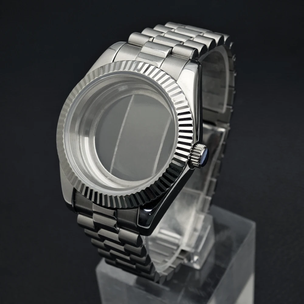 Детали корпуса мужских часов 36/41 мм подходят для механизмов NH34 NH35 NH36, циферблат NH35, сапфировое стекло, коробка для часов, стальной ремешок 20 мм