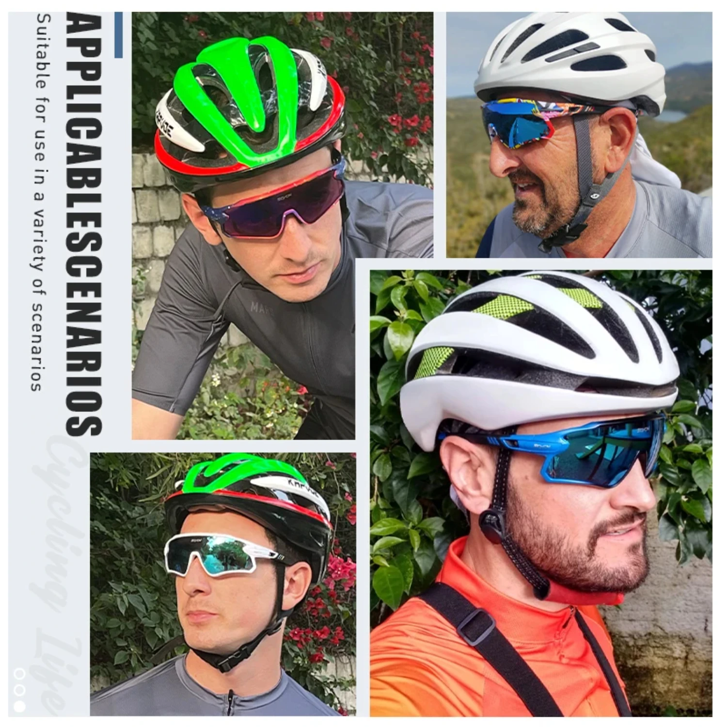 SXHWC Top-notch Stylish UV400 High Quality Cycling Sports Sunglasses for Men and Women - Maximum Eye Protection for Road Bike Ri