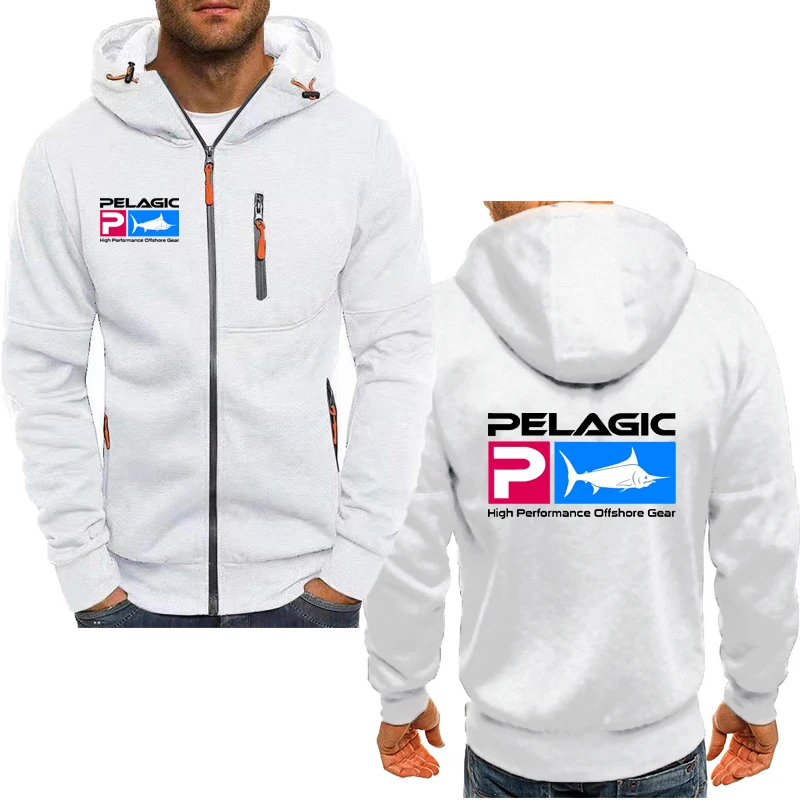 Outdoor sports Men\'s hoodie PELAGIC Fishing Spring Autumn Men\'s clothing Fleece Oversized hoodie zipper sweatshirt for men