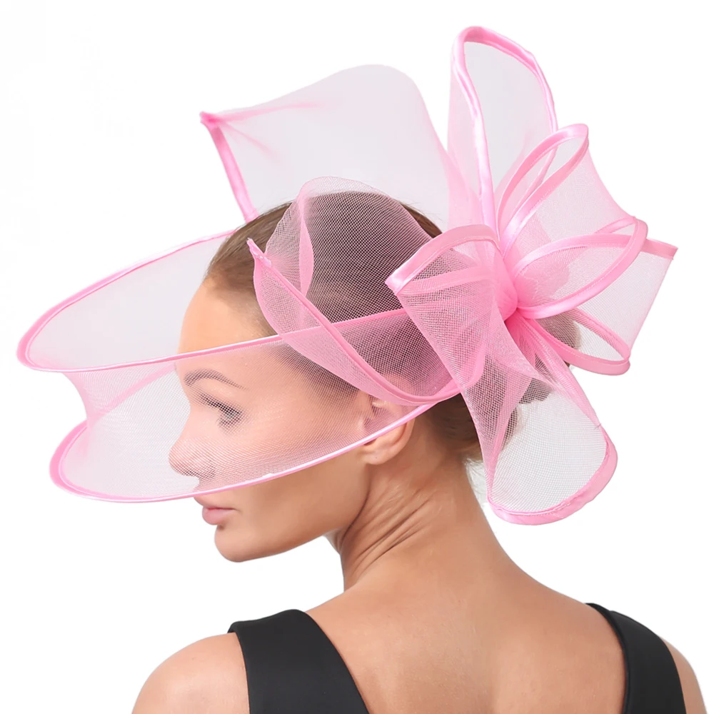 New  Fascinator Wedding Pillbox Hat Women Elegant Fascinator Hats Hair Clip Church Ladies Party Headpiece Fashion Headwear